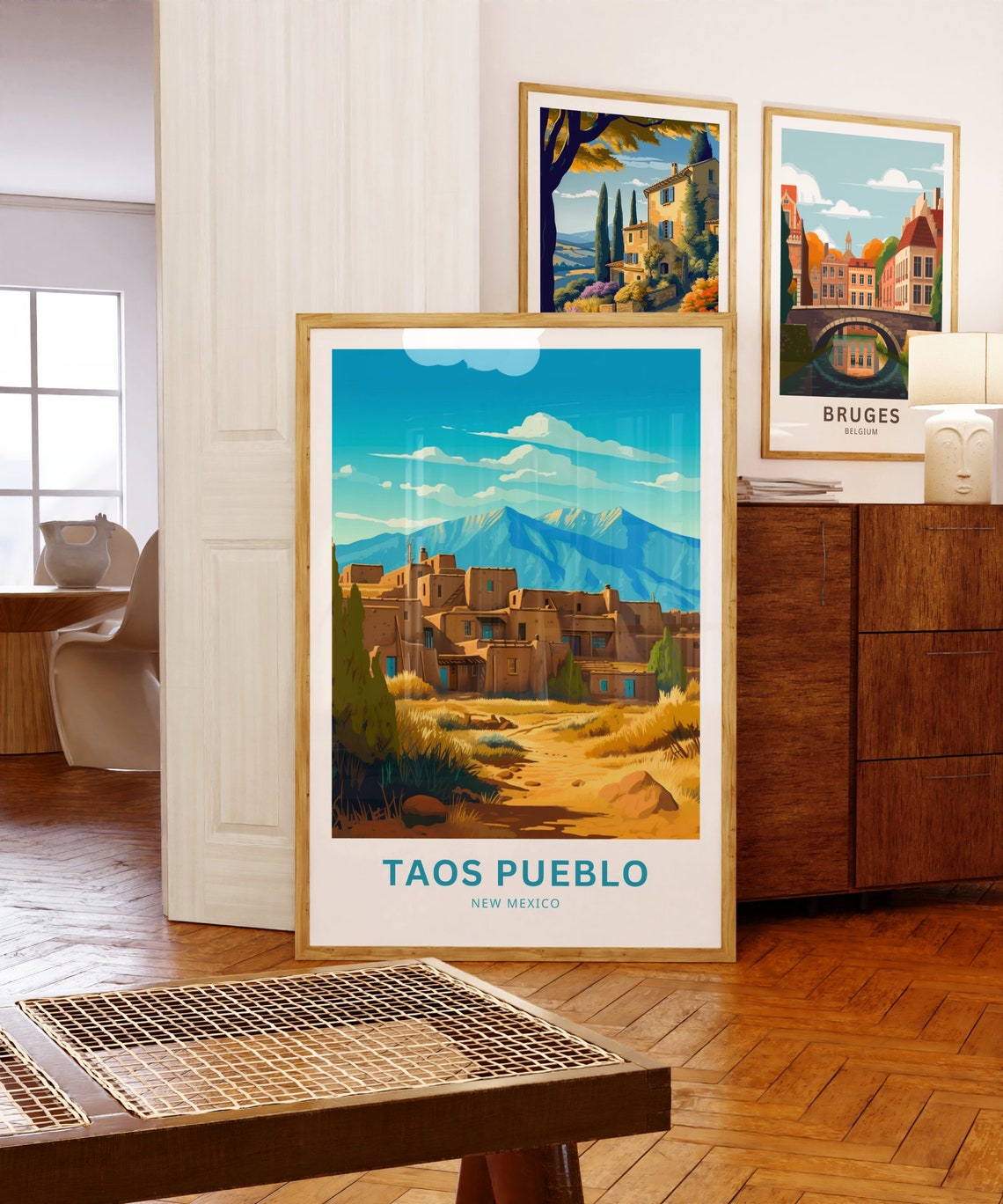 Personalized Toas Pueblo Travel Print Toas Pueblo Poster New Mexico Wall Art Framed Present Gift New Mexico Present - Image 5