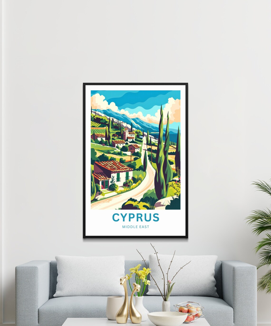 Cyprus Customize Your Text Travel Poster - Image 3
