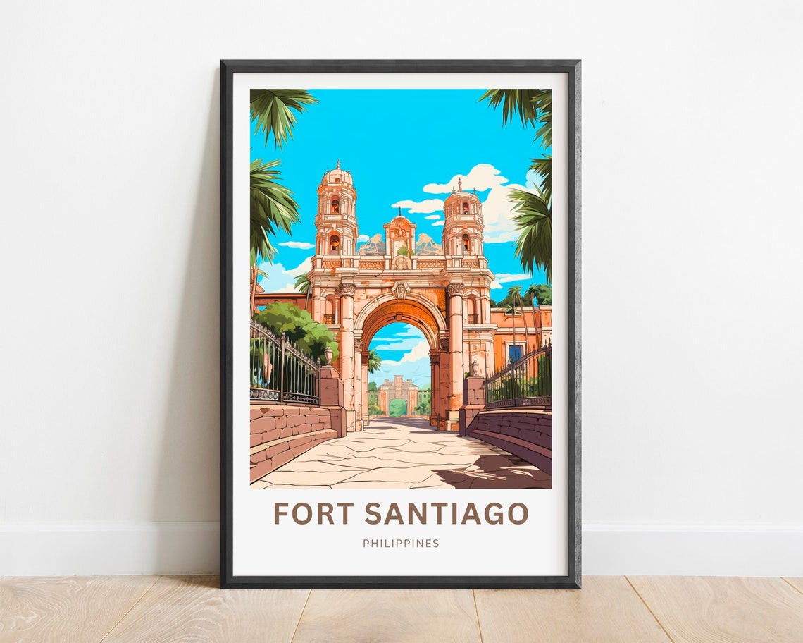Personalized Fort Santiago Philippines Custom Name Travel Poster - Image 2