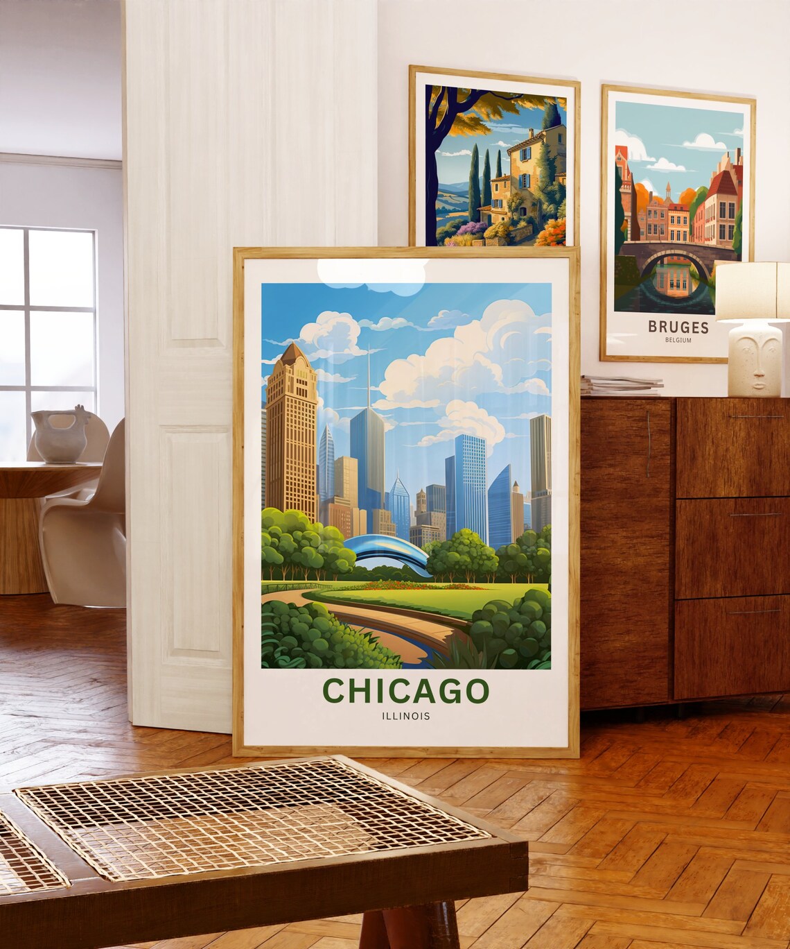 Chicago Travel Poster, Illinois Place Print - Image 5