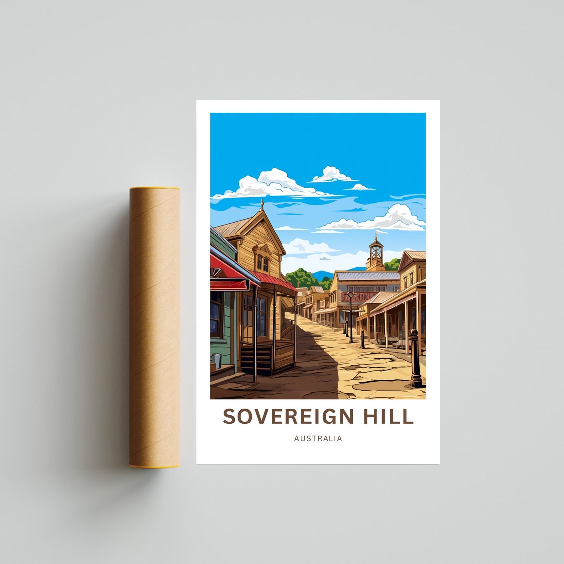 Sovereign Hill Australia Gold Rush Vintage Town Travel Poster - Image 4