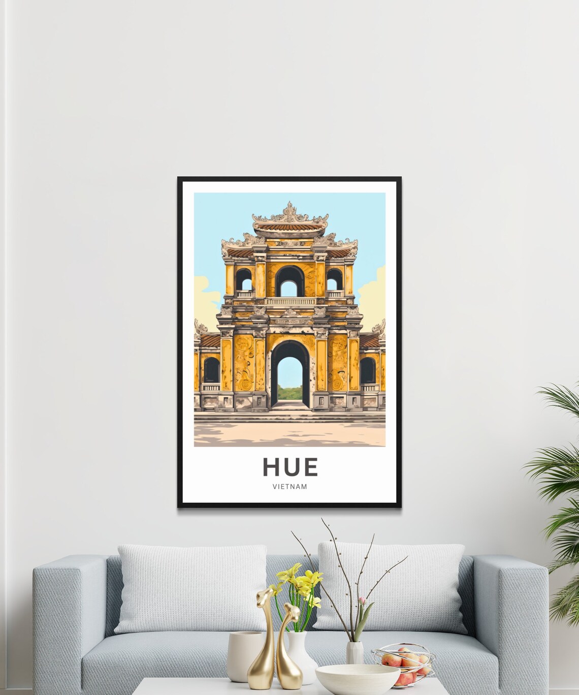 Hue Vietnam Imperial City Golden Gate Heritage Travel Poster - Image 3