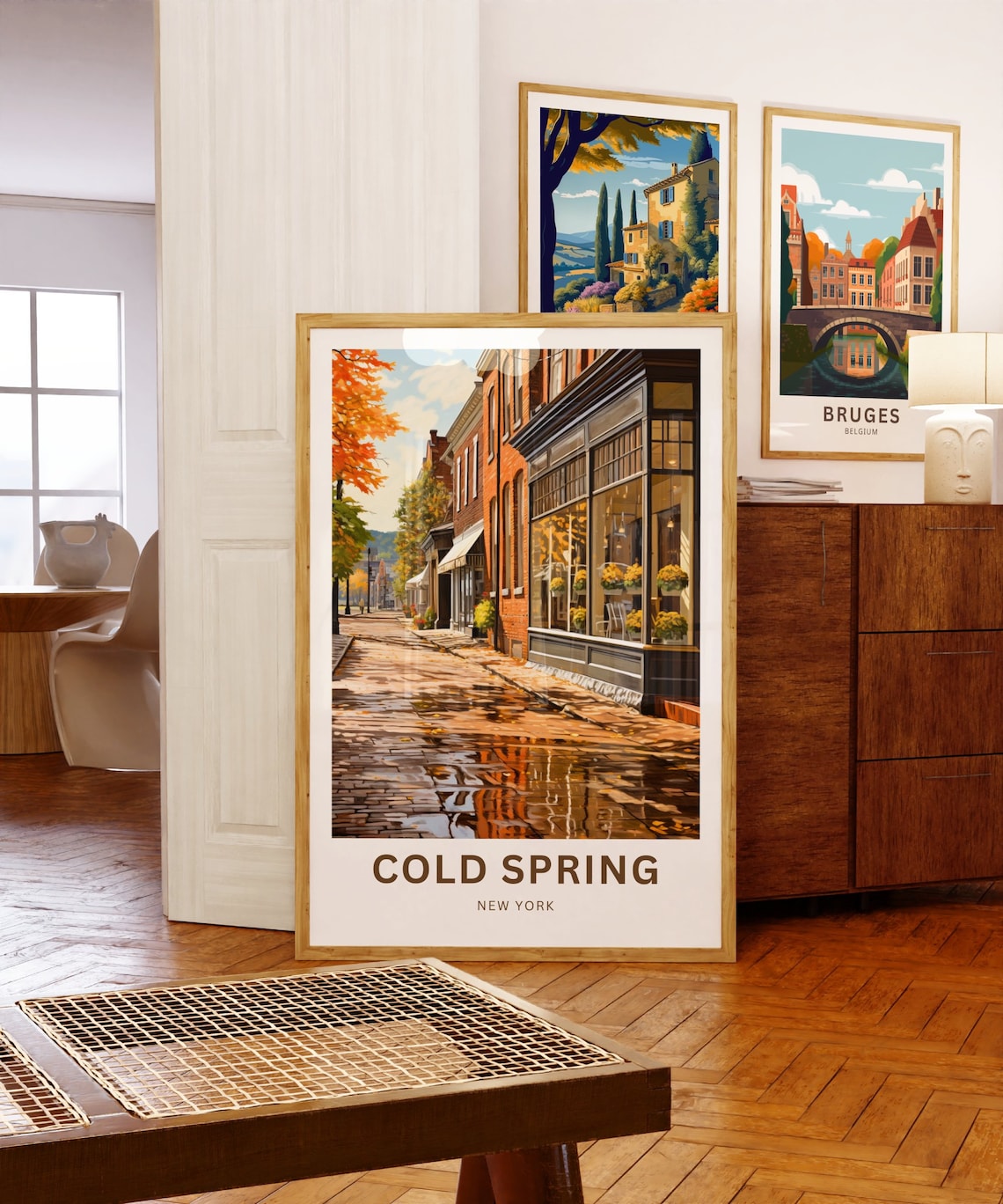 Cold Spring New York Autumn Main Street Vintage Travel Poster - Image 5