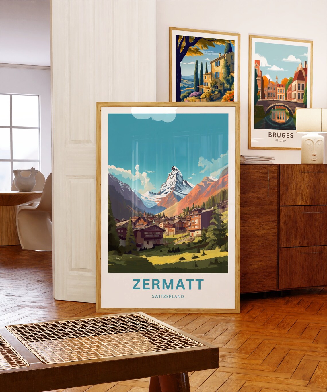 Personalized Zermatt Travel Poster, Switzerland Wall Art - Image 5