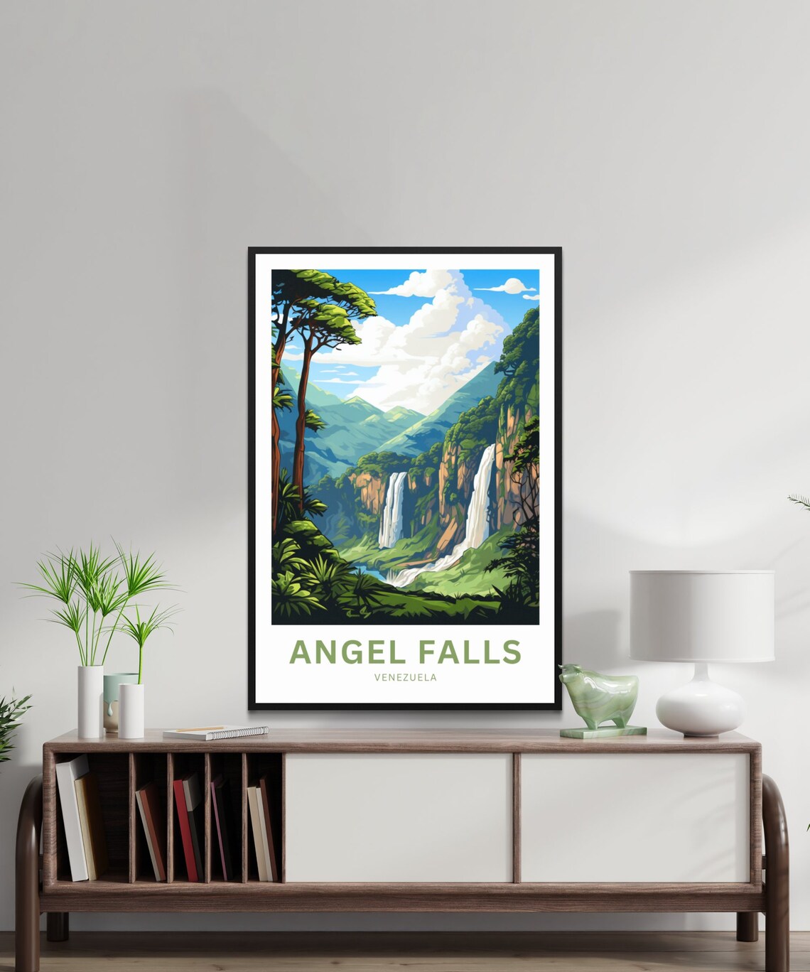 Angel Falls Venezuela Jungle Waterfalls Lush Green Travel Poster - Image 2
