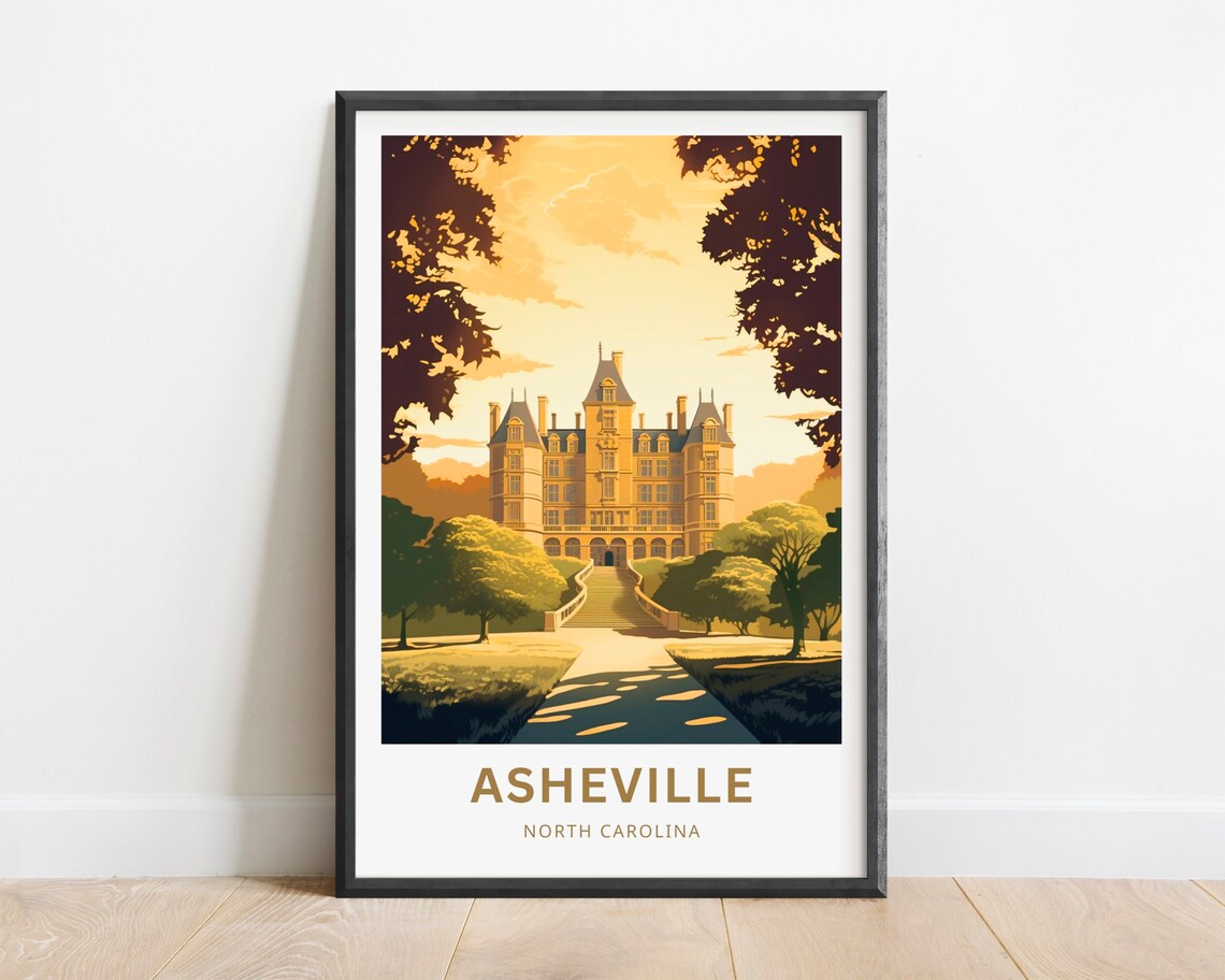 Asheville North Carolina Biltmore Estate Sunset Chateau Poster