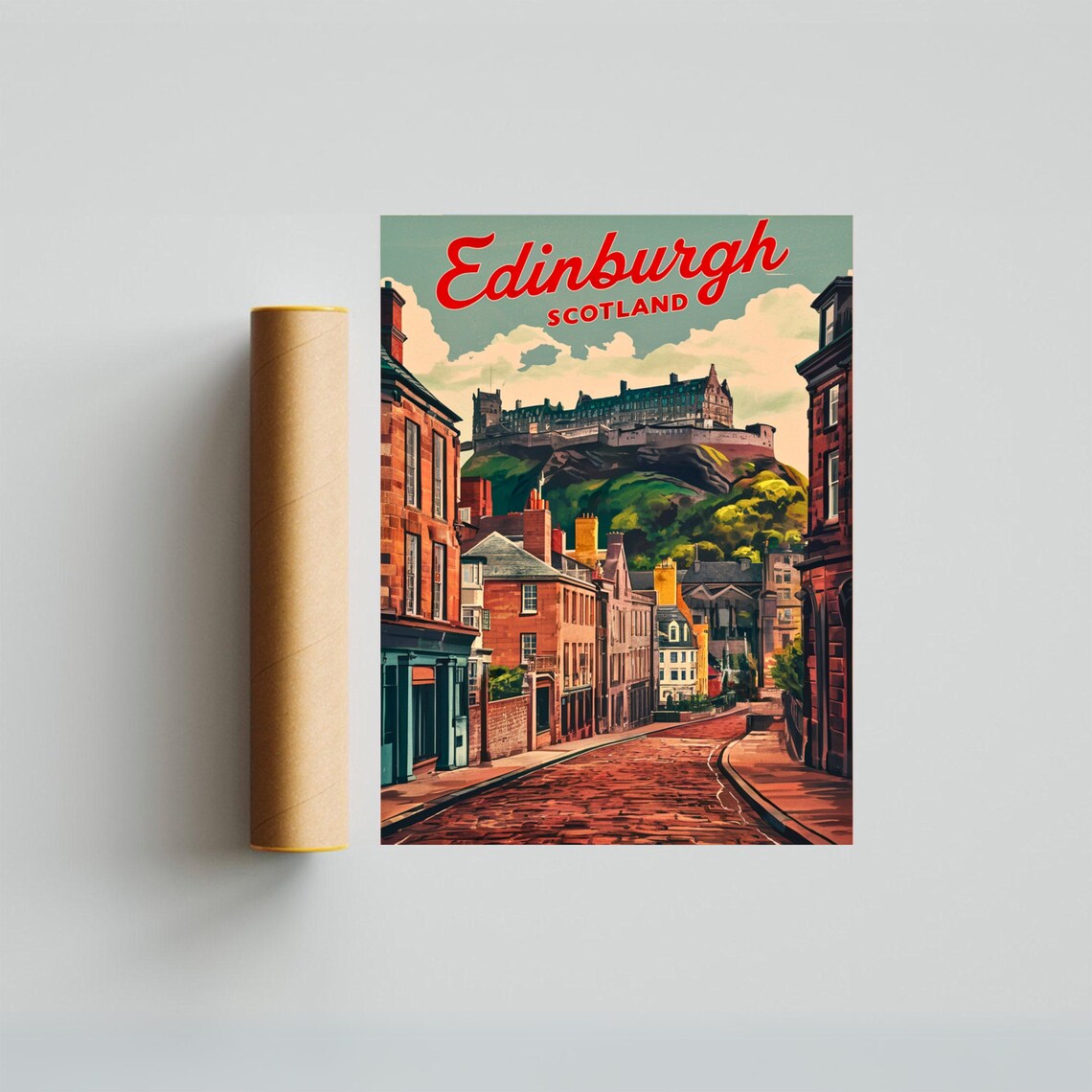 Edinburgh Vintage Travel Poster Wall Art Print - Image 4