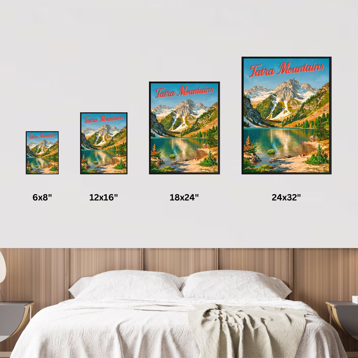 Tatra Mountains Poland Vintage Alpine Poster Snowy Peaks Lake View Art - Image 4