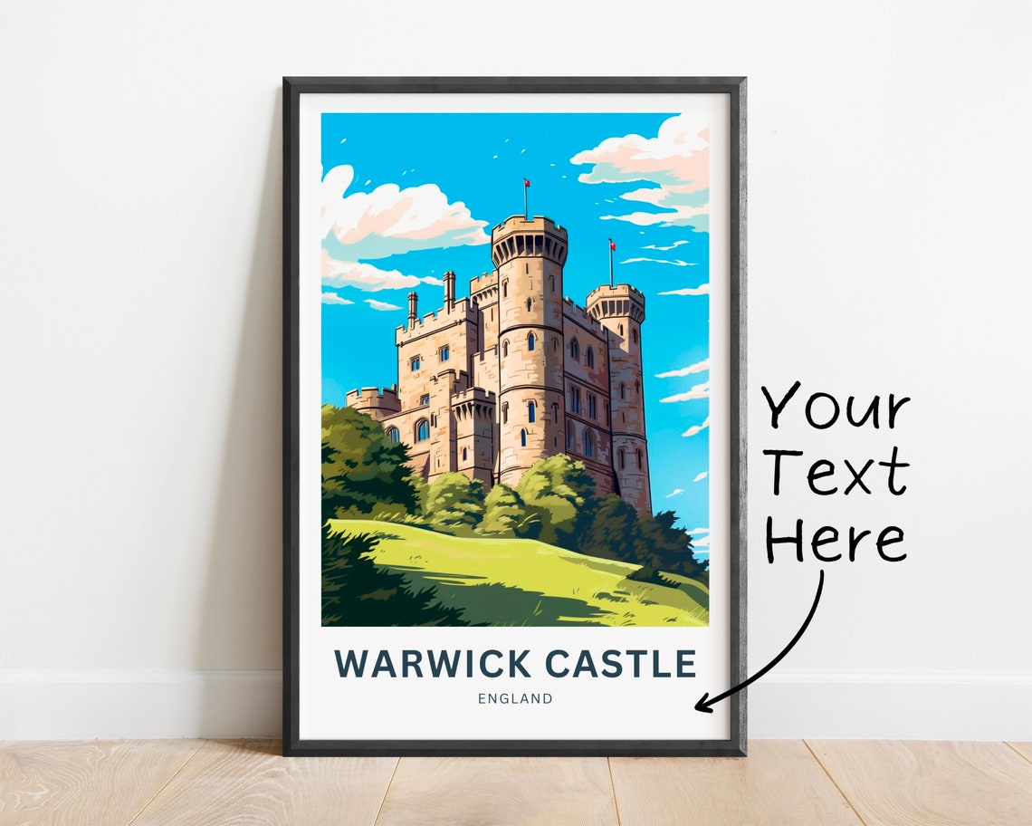 Warwick Castle England Medieval Stone Towers Personalized Poster
