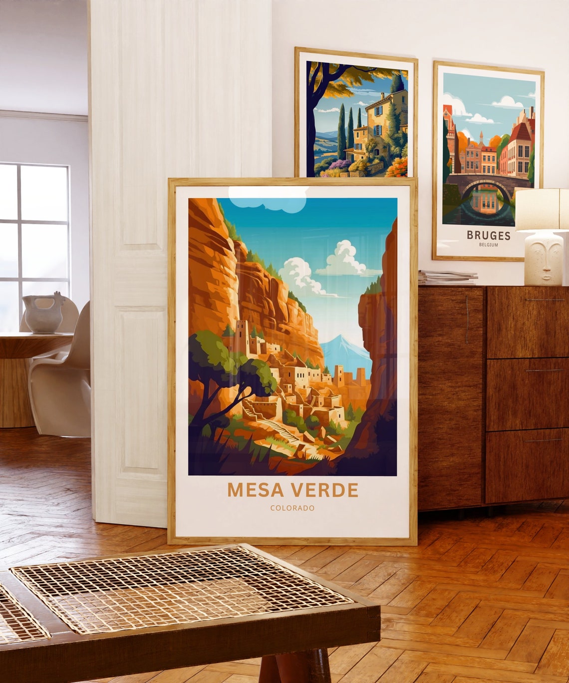 Personalized Mesa Verde Colorado Cliff Palace Style Travel Poster - Image 5