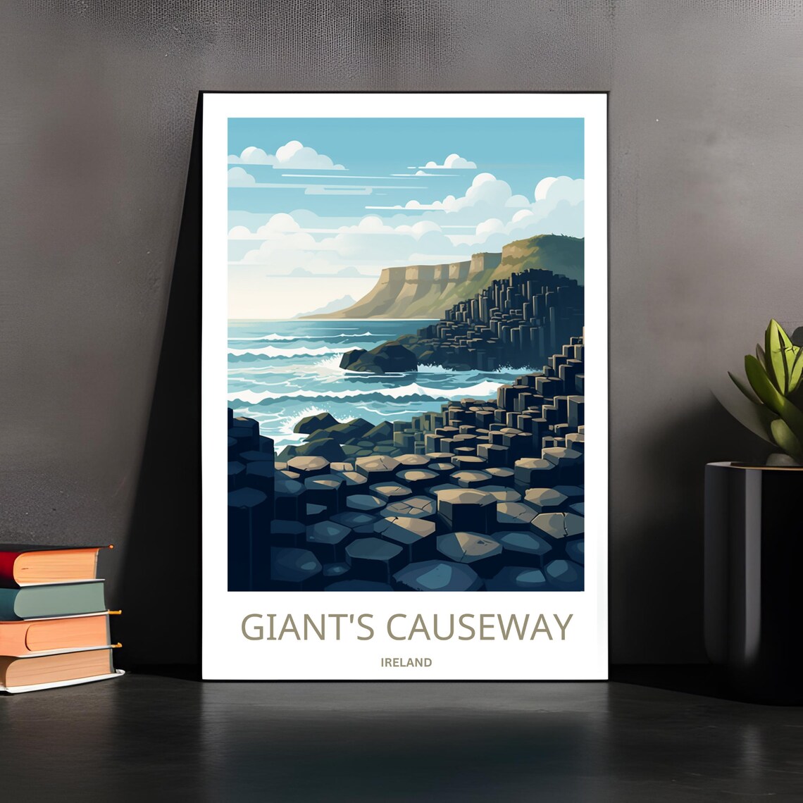 The Giants Causeway, Ireland Travel Poster Art Print - Image 3