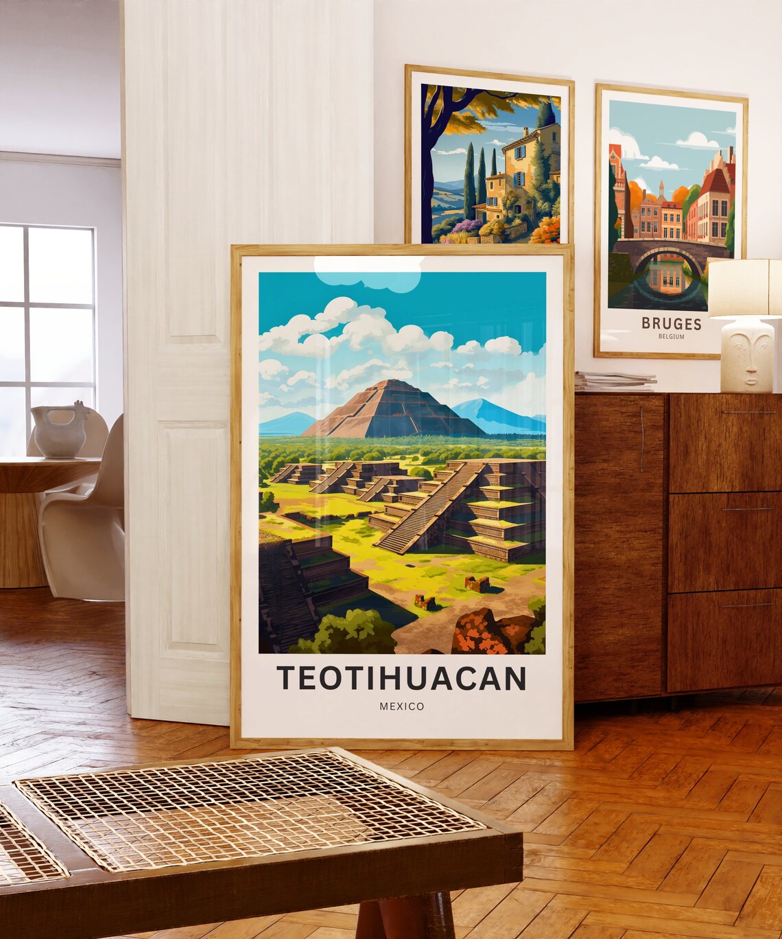 Teotihuacan Mexico Pyramid of the Sun Ancient Ruins Travel Poster - Image 5