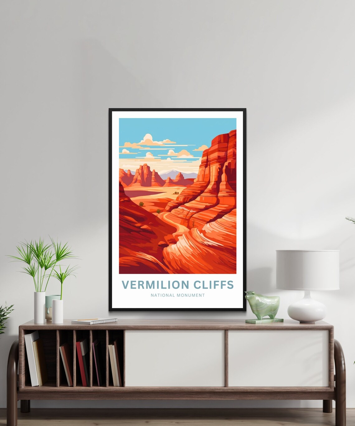 Vermilion Cliffs National Monument Custom Text Red Rocks Travel Poster - Image 2