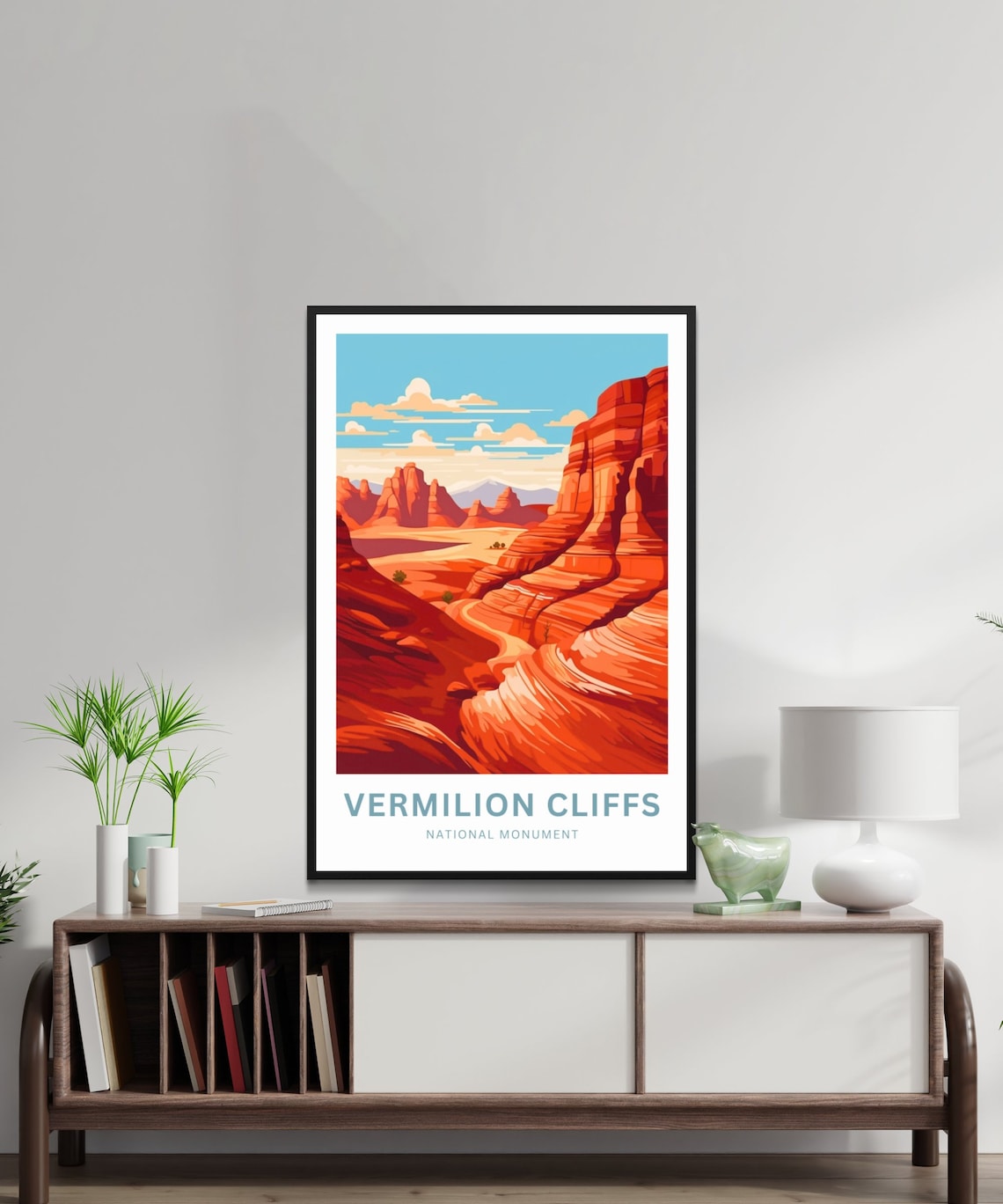 Vermilion Cliffs National Monument Striped Red Rocks Travel Poster - Image 2