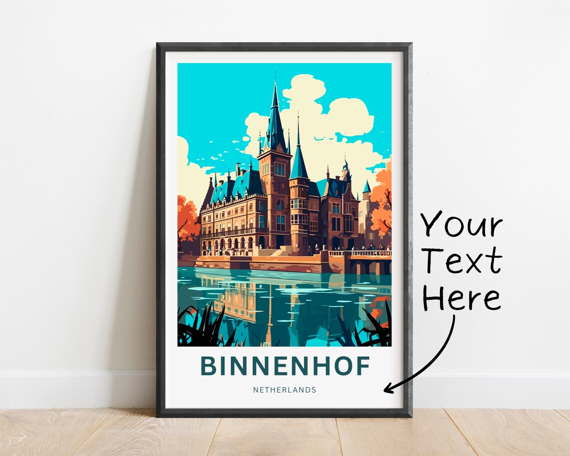Personalized Binnenhof Netherlands Castle on the Water Poster