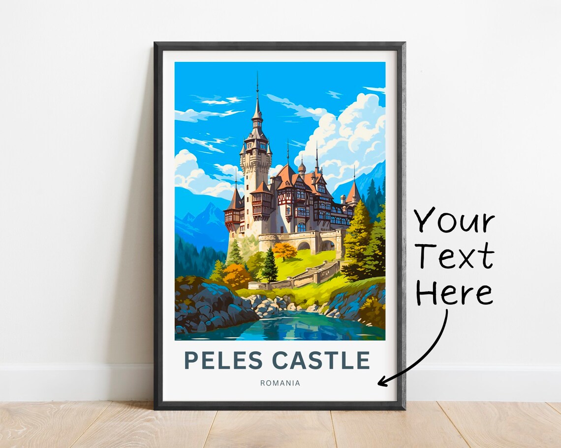 Peles Castle Romania Fairytale Palace Autumn Personalized Poster
