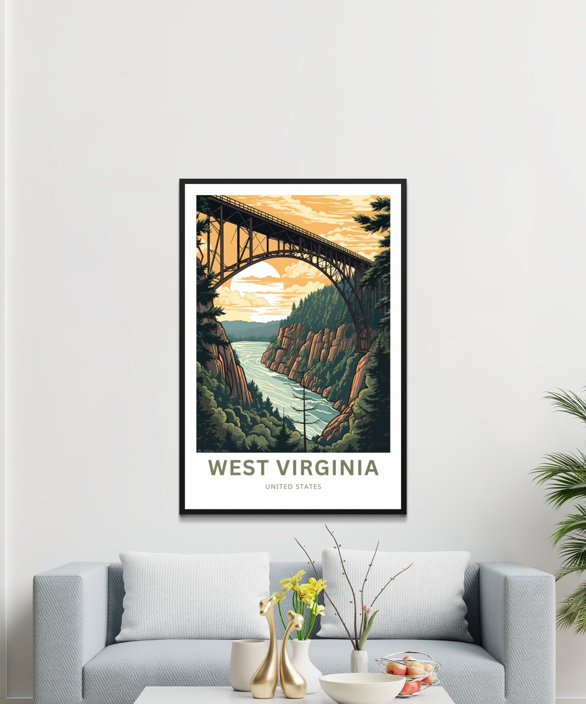 West Virginia Travel Poster, United States Wall Art - Image 3