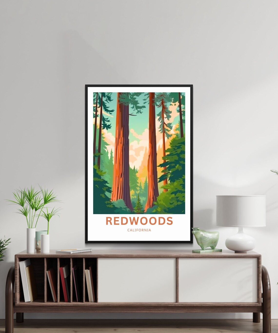 Redwoods California Personalized Travel Poster Custom Name Forest Art - Image 3