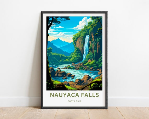 Nauyaca Travel Print Nauyaca Poster Costa Rica Wall Art Framed Present Gift Costa Rica Present