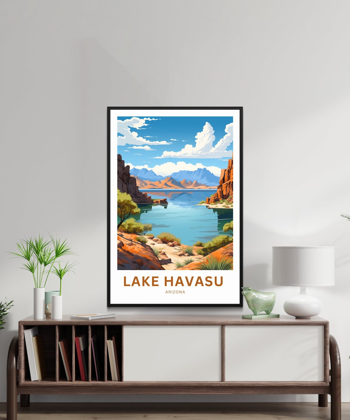 Lake Havasu Arizona Desert Canyon Gorge Vintage Travel Poster - Image 2