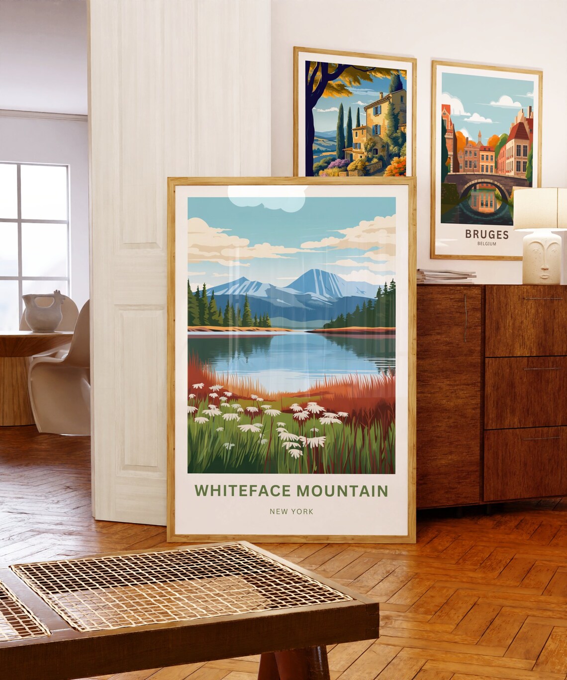 Whiteface Mountain New York Wildflower Lake Meadow Travel Poster - Image 5