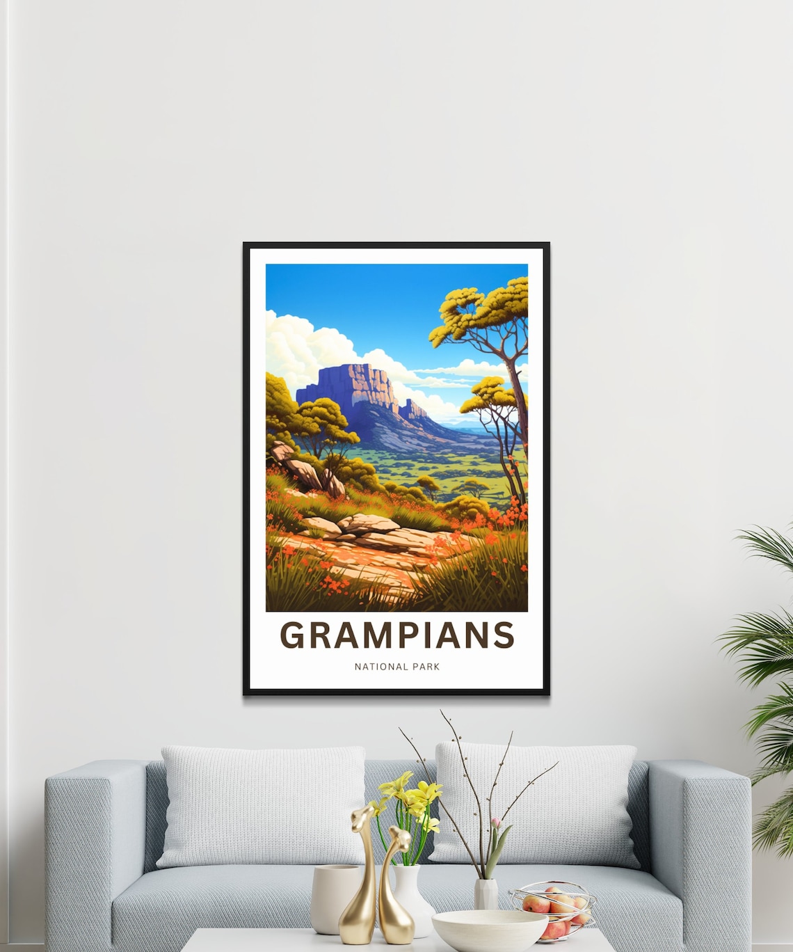Grampians National Park Mesa Wildflowers Eucalyptus Travel Poster - Image 3