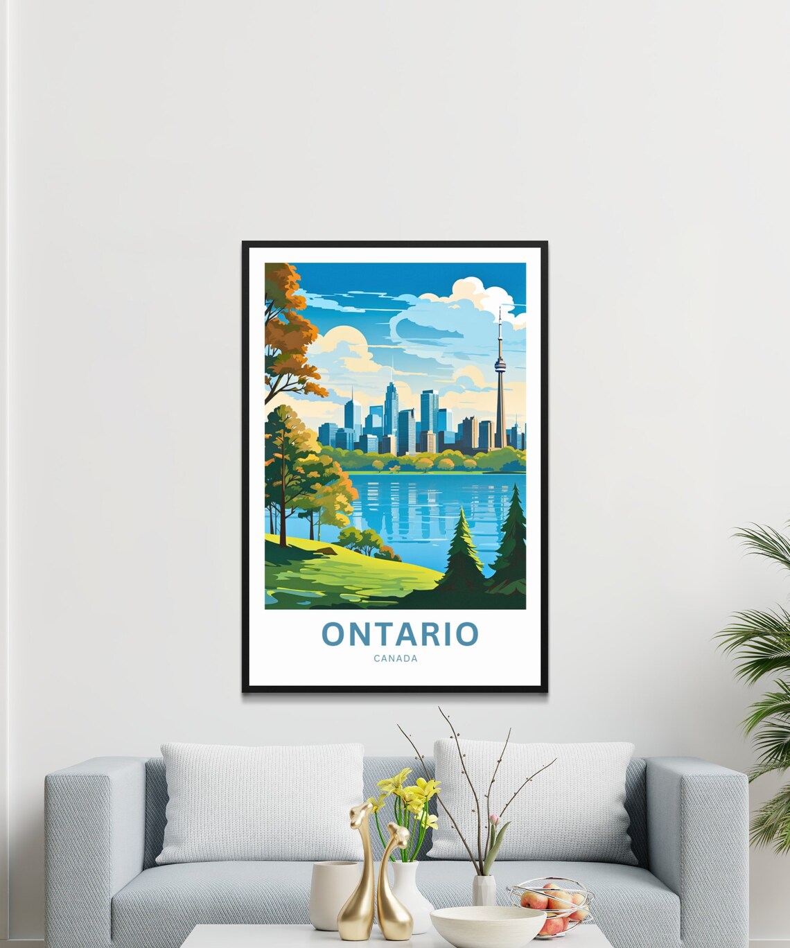 Ontario Canada Toronto Skyline Waterfront Park Travel Poster - Image 2