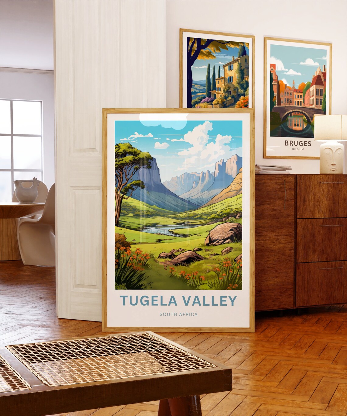 Tugela Valley South Africa Basalt Cliffs Green Valley Travel Poster - Image 5