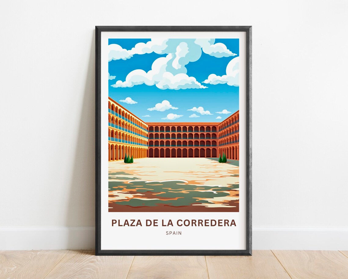 Plaza de la Corredera Cordoba Spain Arcaded Square Travel Poster