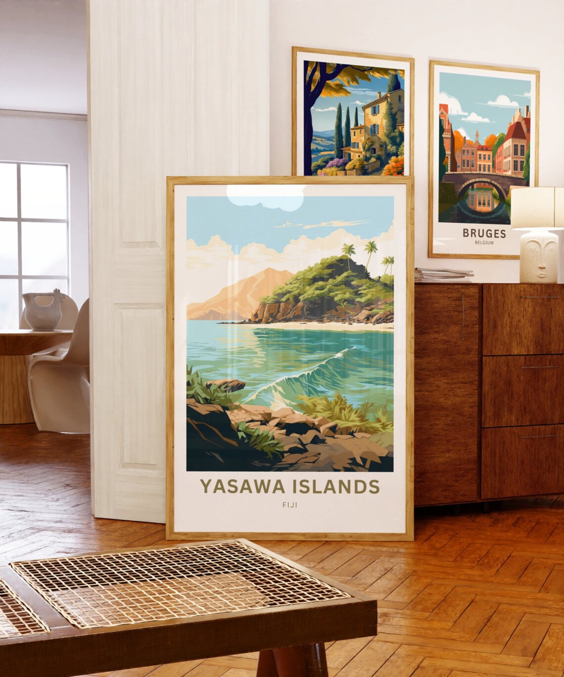 Yasawa Islands Fiji Personalized Tropical Bay Island Travel Poster - Image 5