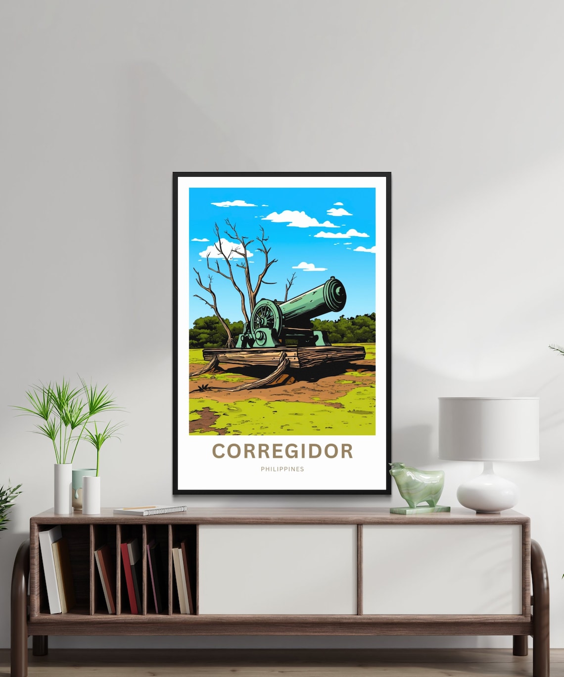 Corregidor Philippines Historic Cannon Battlefield Art Poster - Image 2