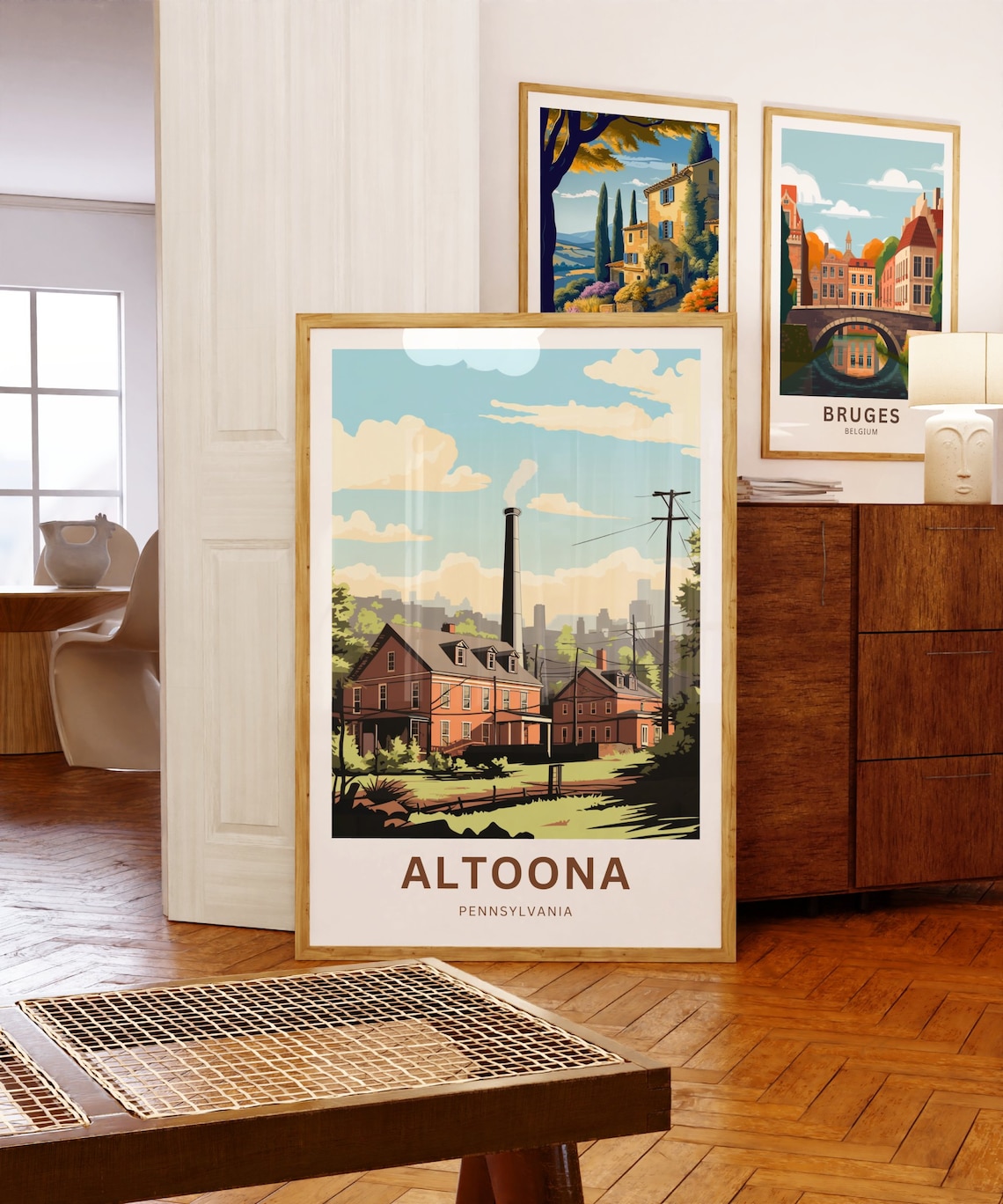 Altoona Pennsylvania Historic Brick Industrial Town Travel Poster - Image 5