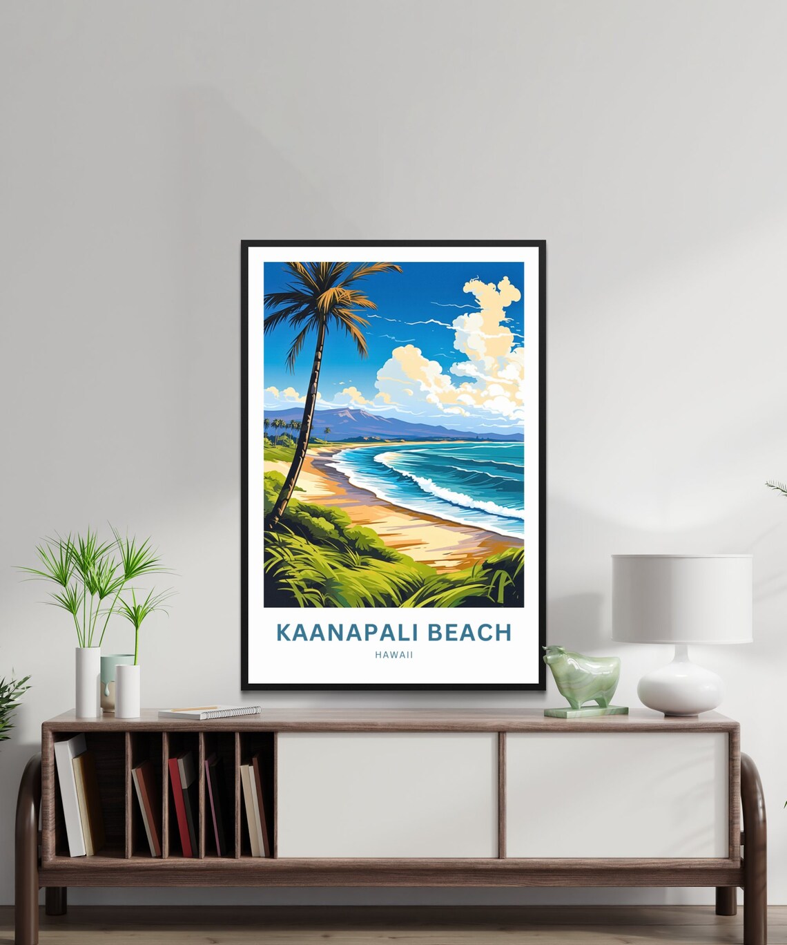 Personalized Kaanapali Beach Travel Poster, Hawaii - Image 3