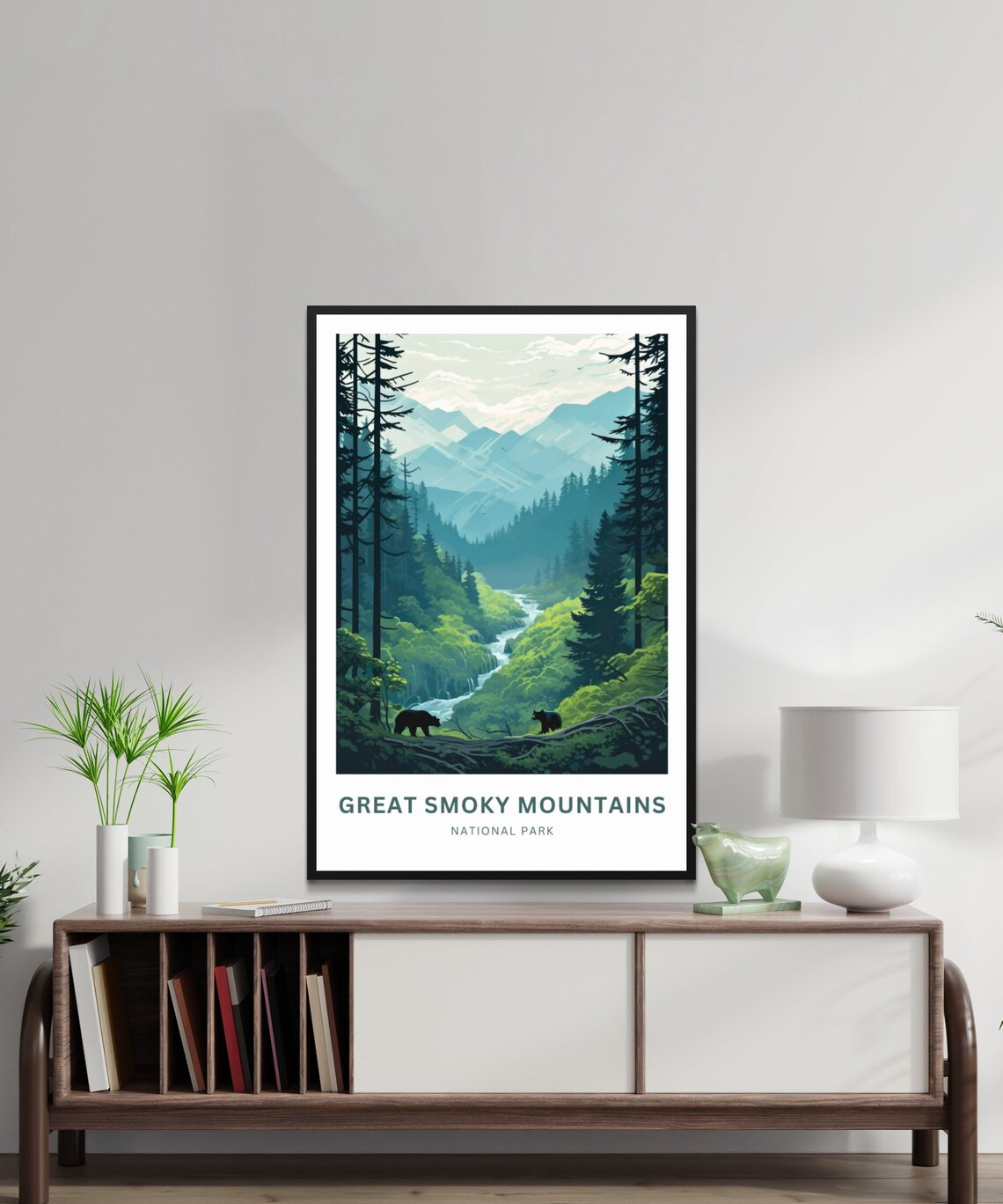 Personalized Great Smoky Mountains Travel Poster - Image 2