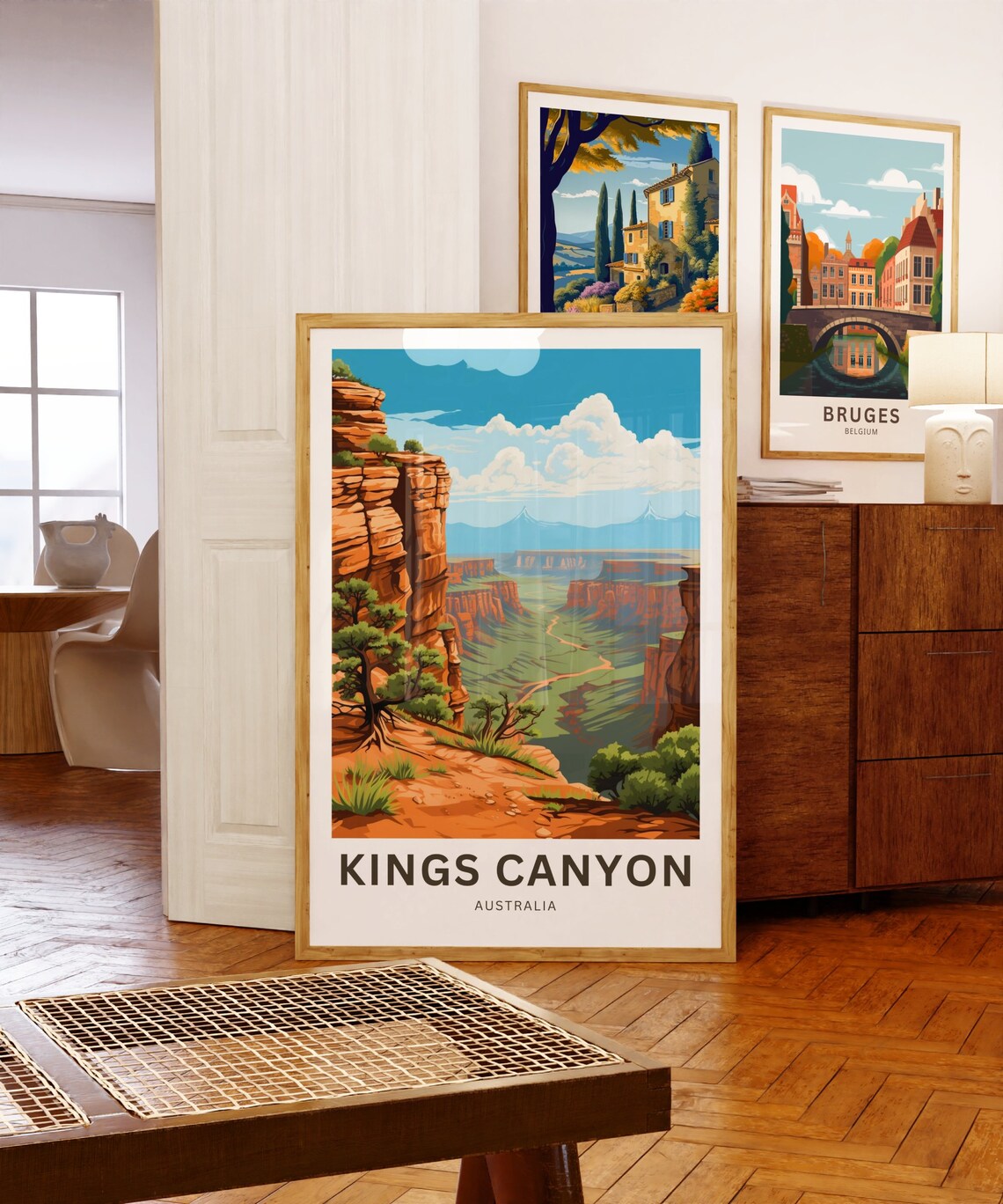 Kings Canyon Australia Red Rock Desert Vintage Travel Poster - Image 5