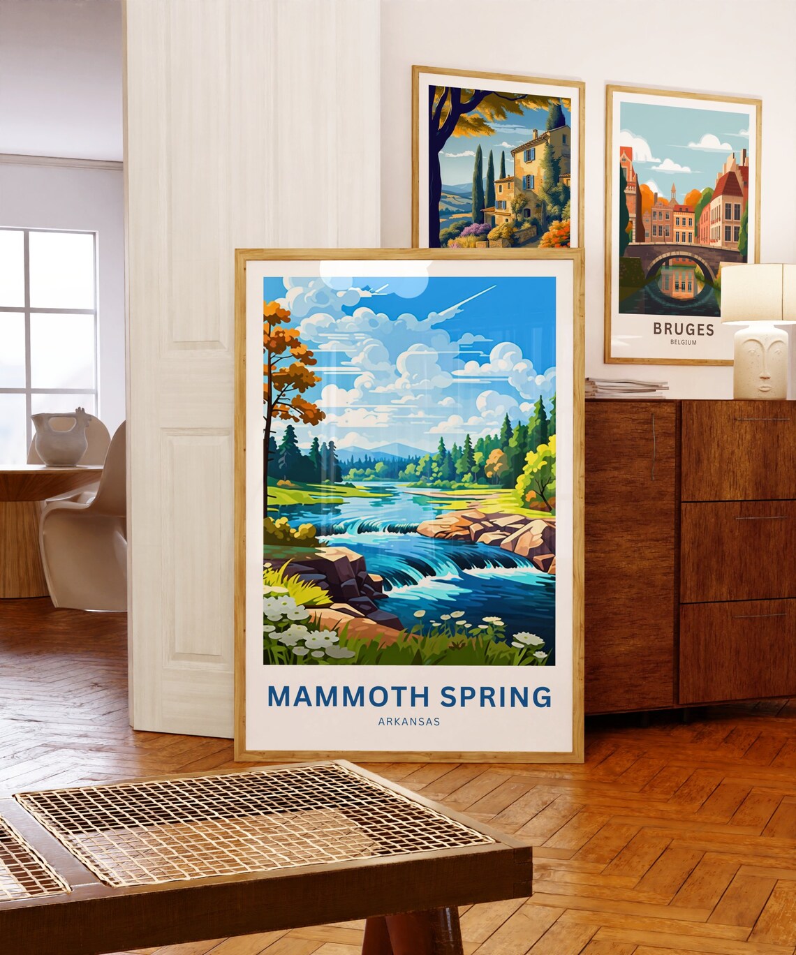 Mammoth Spring Arkansas River Rapids Autumn Custom Travel Poster - Image 5