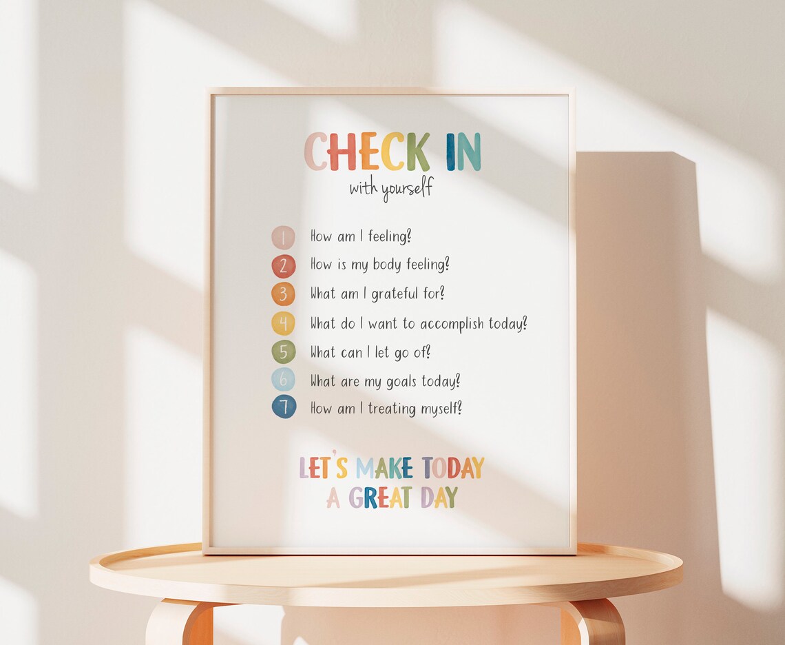 Daily Check In Poster, School Counselor Decor - Image 3