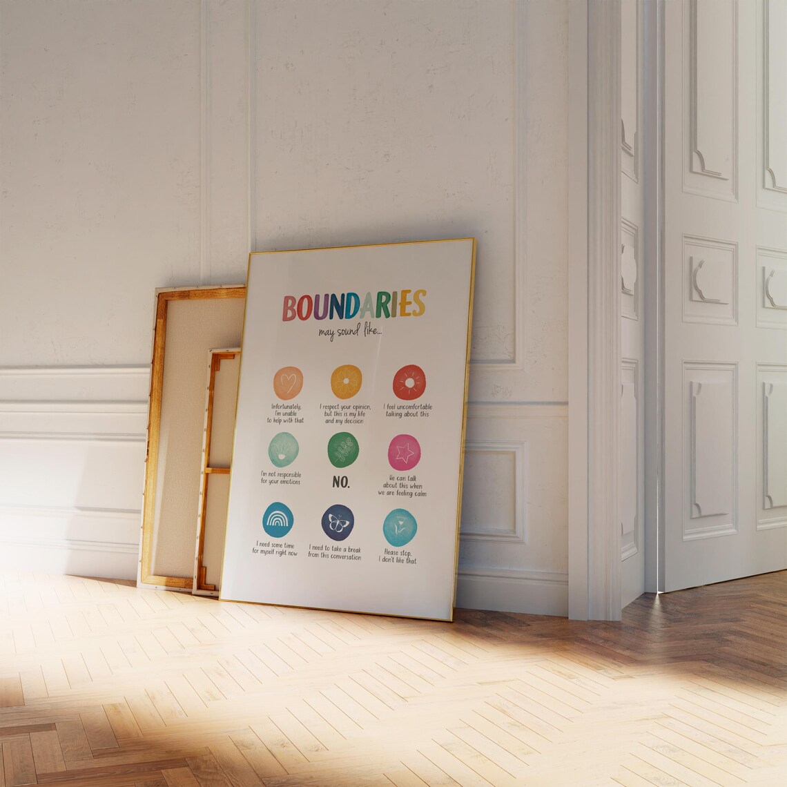 Boundaries Mental Health Growth Mindset Art Print - Image 6