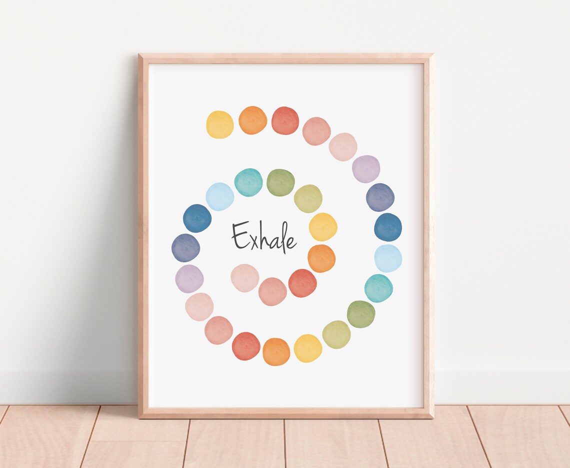 Inhale Exhale Posters, Counseling Office Decor - Image 3