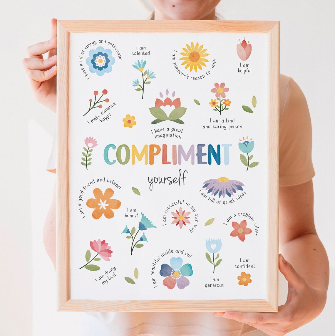 Compliment Yourself Therapy Office Decor Poster - Image 7