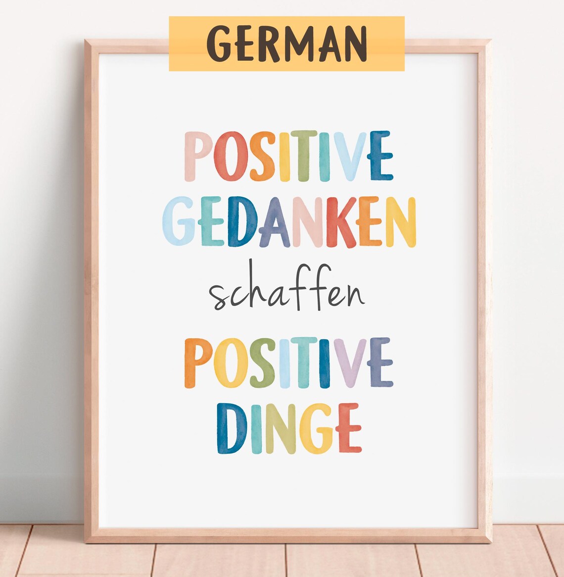 Mental Health Poster in German, Therapy Office Decor