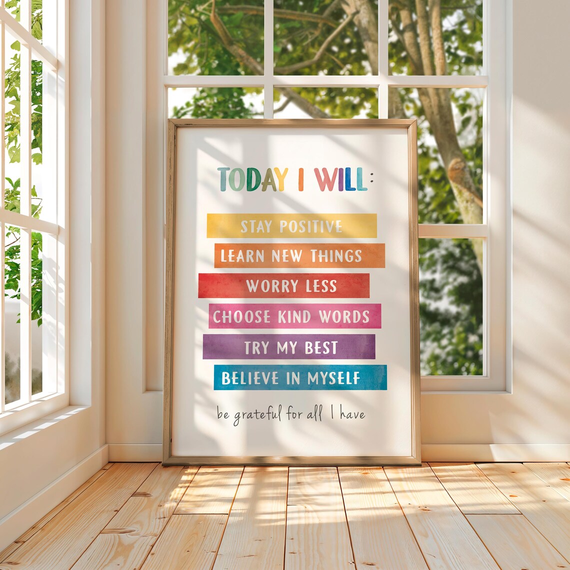 Today I Will Poster, Therapy Office Wall Decor - Image 3