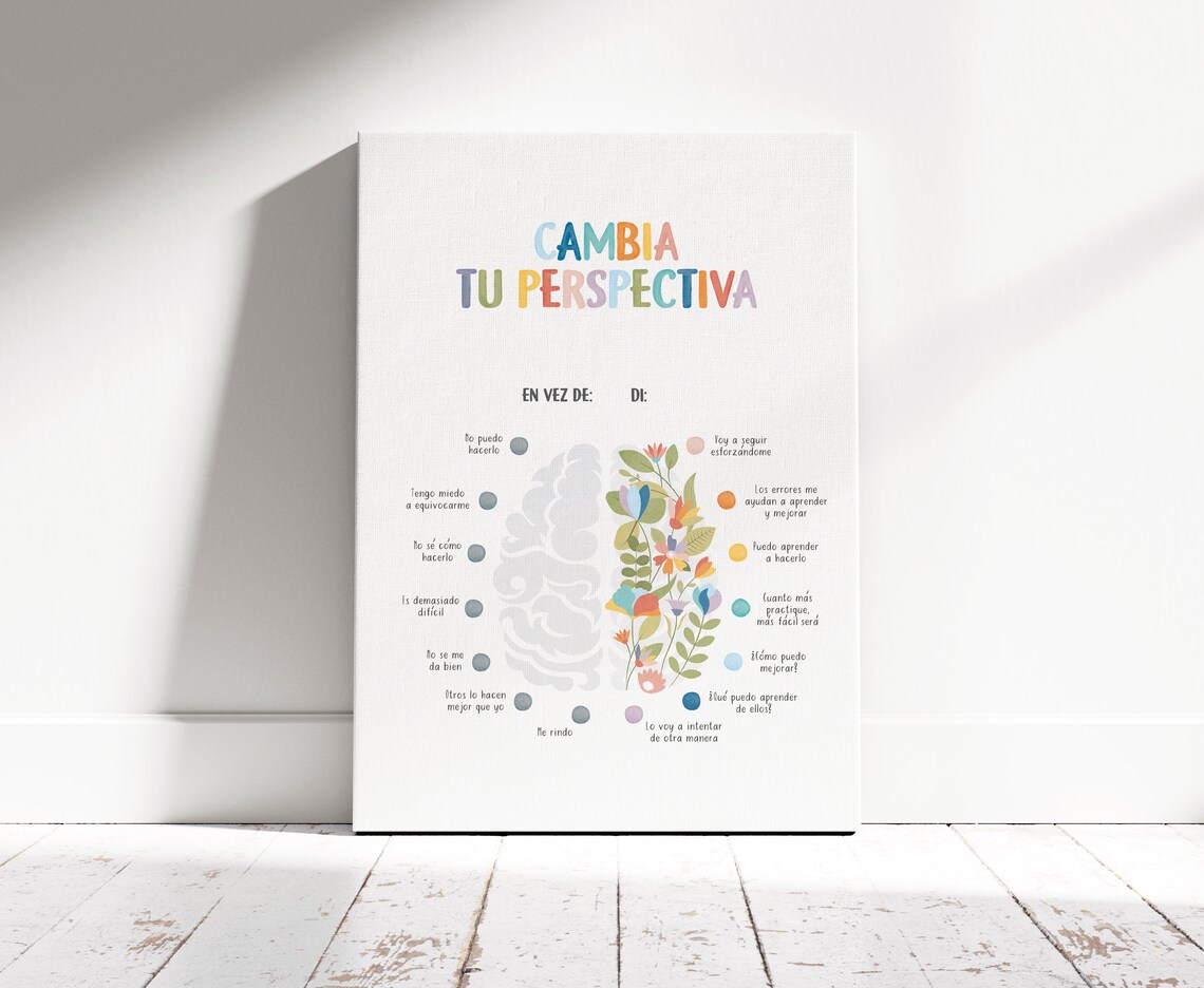 Spanish Growth Mindset Poster, Therapy Office Decor - Image 2