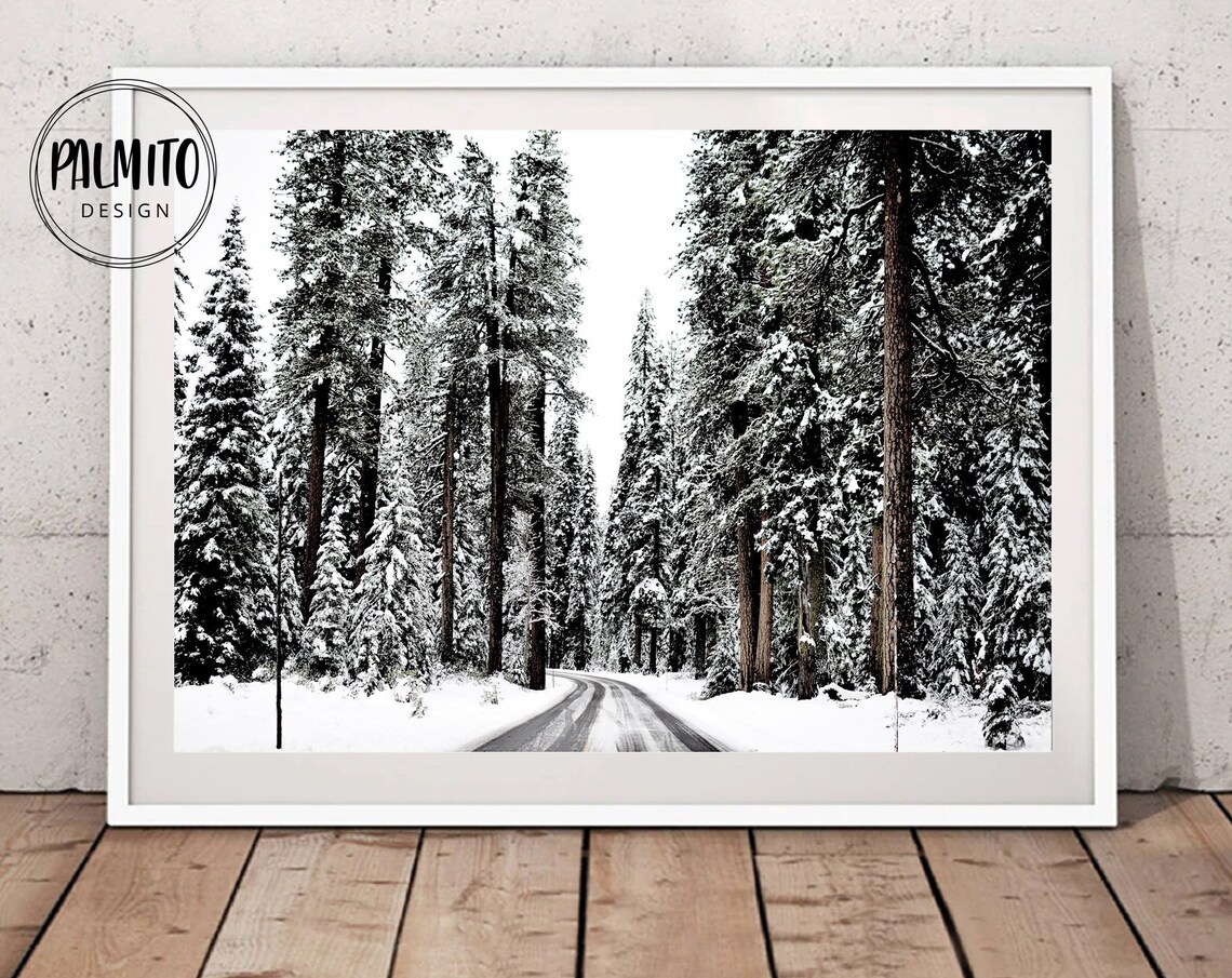 Christmas Winter Nordic Snow Landscape Art Print