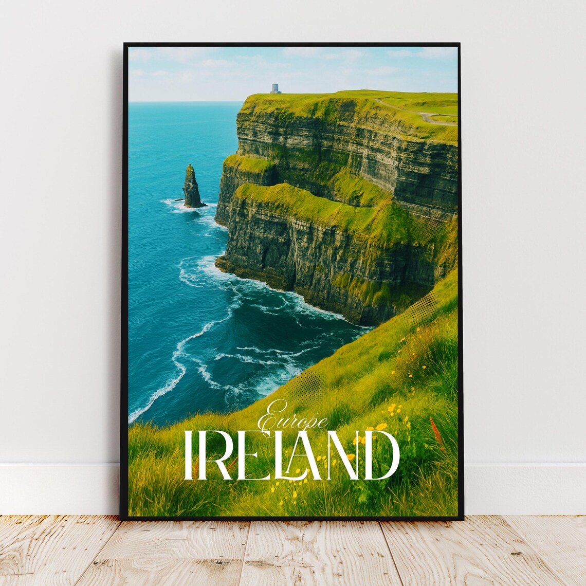 Ireland Cliffs Of Moher Coastal Europe Scenic Ocean Travel Poster