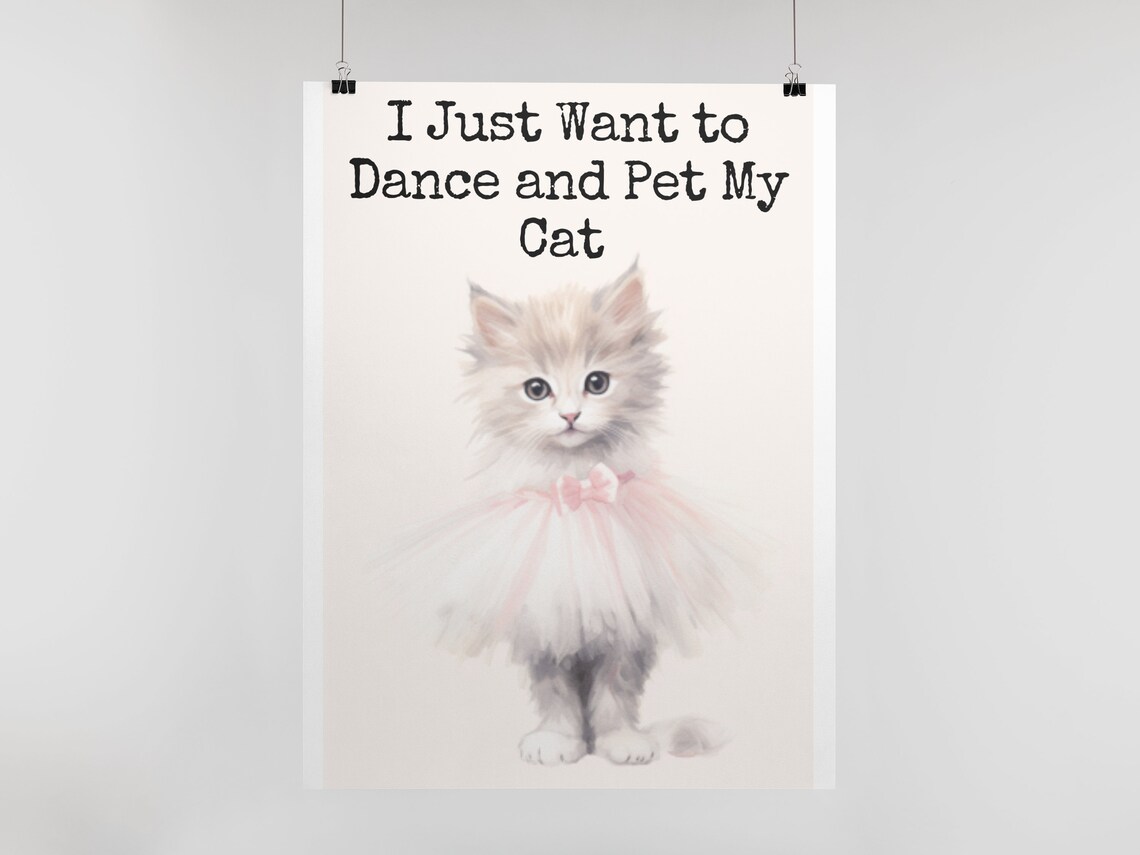 Ballerina Animals Baby Room Decor Girl Animal Nursery Kitty Nursery Cat Nursery Nursery Prints Girl Ballet Prints Ballet Animals - Image 2