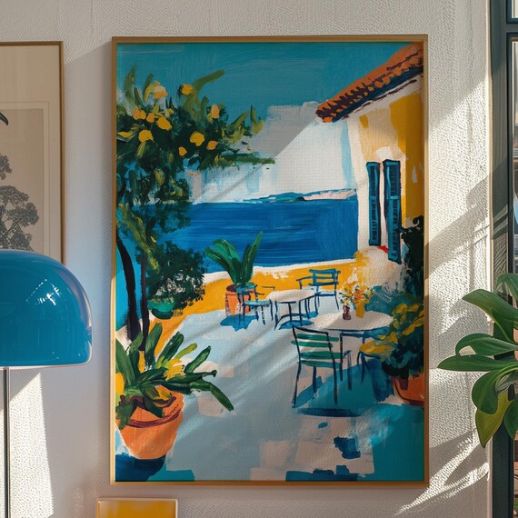 Maximalist Art Kitsch Aesthetic Print Garden Decor Costal Decor Summer Home Decor Colorful Art Matisse Art Trendy Decor