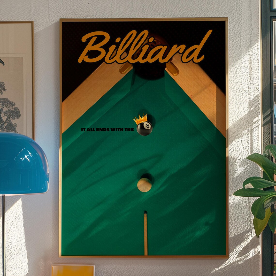 Billiards 8 Ball Motivational Art Print