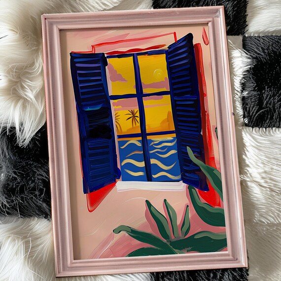 Maximalist Decor Apartment Decor Dopamine Decor Matisse Trendy Wall Decor Muted Color Open Windows Colorful Art Kitsch Aesthetic