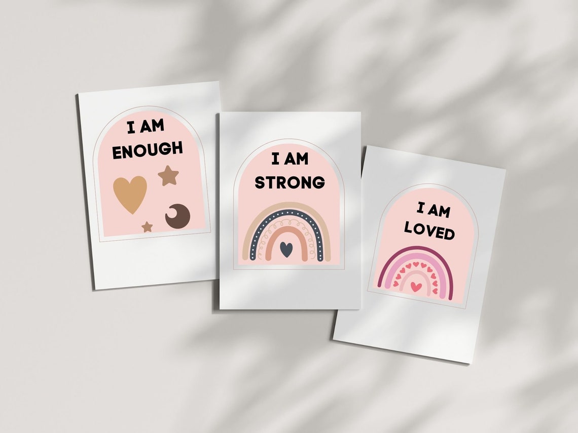 Positive Affirmation Cards for Kids Rainbow Encouragement Card Print - Image 4